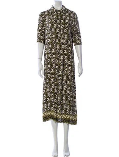 Pre-owned Ottod'ame Silk Midi Length Dress In Neutral