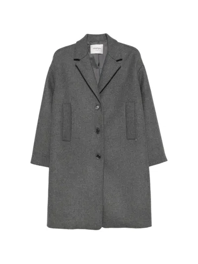 Ottod'ame Simona Single-breasted Coat In Gray
