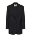 Ottod'ame Single-breasted Wool Blend Blazer In Black