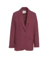 Ottod'ame Single-breasted Blazer With Classic Notch Lapel In Red