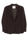 Ottod'ame Single-breasted Notched-lapel Jacket In Brown