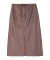 Ottod'ame Drawstring Side-split Midi Skirt In Purple