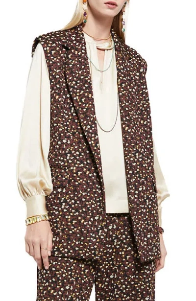 Ottod'ame Sleeveless Blazer In Brown