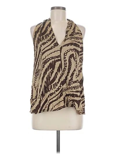 Pre-owned Ottod'ame Sleeveless Blouse In Brown