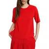 Ottod'ame Solid Blouse In Red