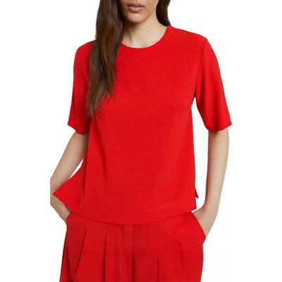 Ottod'ame Solid Blouse In Red
