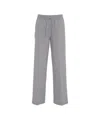 OTTOD'AME OTTOD'AME STRAIGHT-LEG PANTS WITH ELASTIC DRAWSTRING AND TEXTURED FABRIC