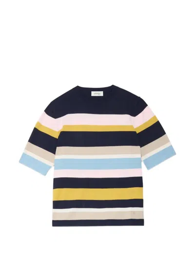 Ottod'ame Striped Crew-neck T-shirt In Multi