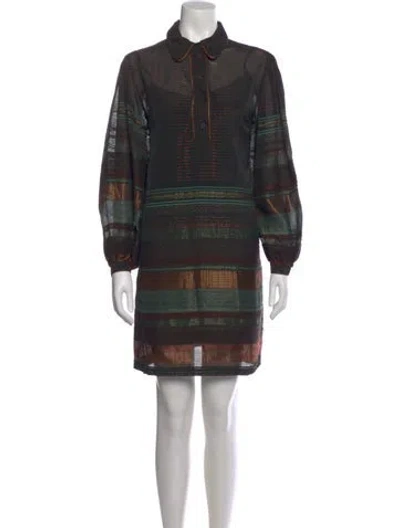 Pre-owned Ottod'ame Striped Mini Dress In Multi
