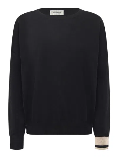 Ottod'ame Viscose Sweater In Black