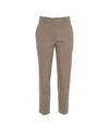 Ottod'ame Tapered Ankle-length Trousers With Classic Pockets In Brown