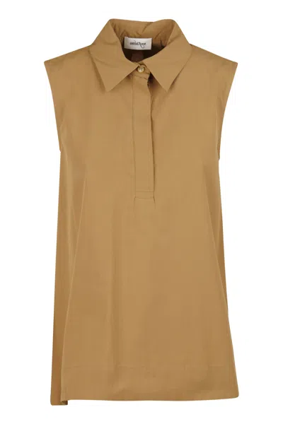 Ottod'ame - Top - 470716 - Oliva In Brown