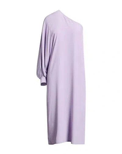 Ottod'ame Trésor Woman Midi Dress Lilac Size 4 Acetate, Silk In Purple
