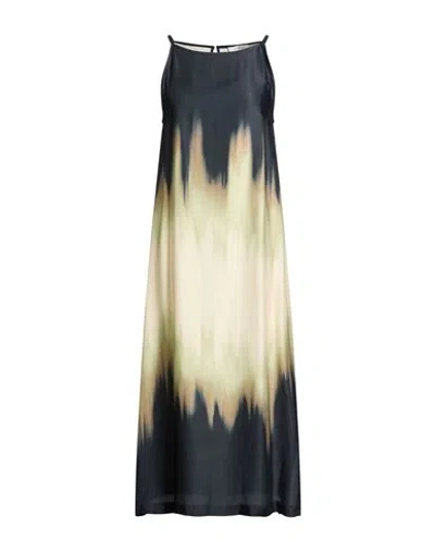 Ottod'ame Trésor Woman Midi Dress Midnight Blue Size 10 Viscose