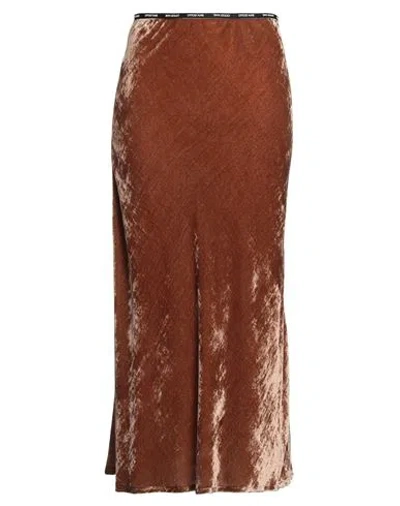 Ottod'ame Trésor Woman Midi Skirt Camel Size 6 Rayon, Polyamide