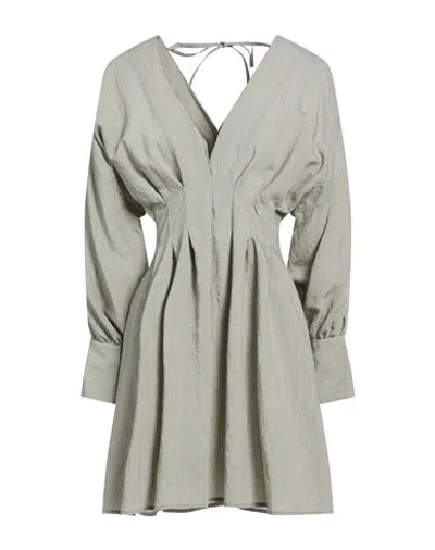 Ottod'ame Trésor Woman Mini Dress Grey Size 8 Viscose, Polyamide, Cotton, Polyacrylic In Gray