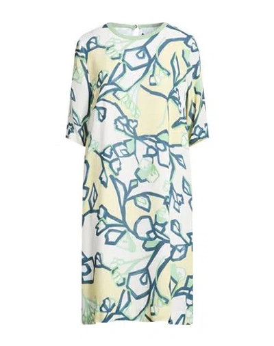 Ottod'ame Trésor Woman Mini Dress Pastel Yellow Size 10 Viscose