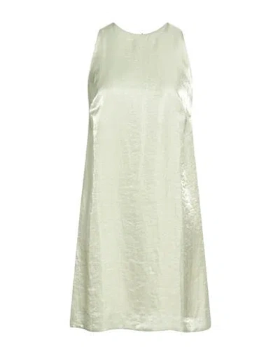 Ottod'ame Trésor Woman Mini Dress Sage Green Size 10 Viscose, Linen, Polyamide