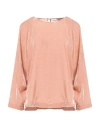 Ottod'ame Trèsor Woman Top Blush Size 10 Rayon, Polyamide In Pink