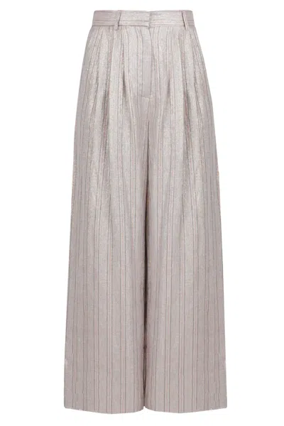 Ottod'ame - Trousers - 470728 - Fantasia Oro In Neutral