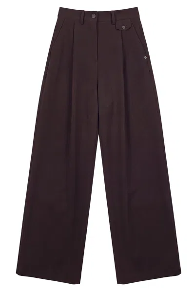 Ottod'ame - Trousers - 480355 - Cacao In Burgundy