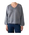 Ottod'ame V-neck Long-sleeved Sweater In Gray