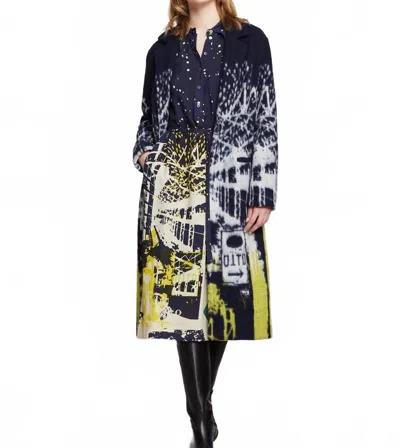 Ottod'ame Varunica Coat In Navy In Multi