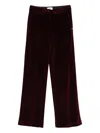Ottod'ame Velvet Straight Trousers In Black