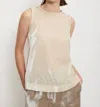 Ottod'ame Velvet Top In Ecru In White