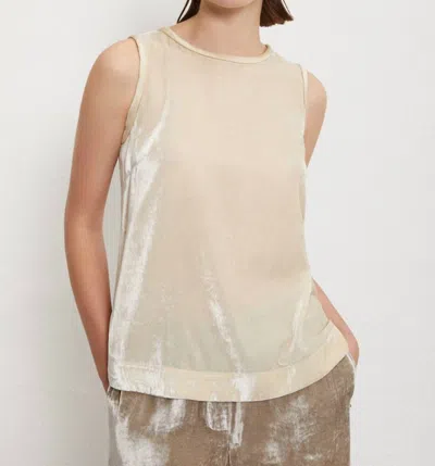 Ottod'ame Velvet Top In Ecru In White