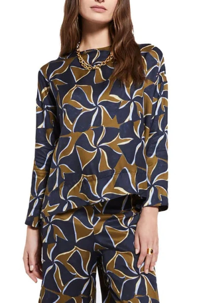 Ottod'ame Viscose Blouse With Long Sleeves In Multi