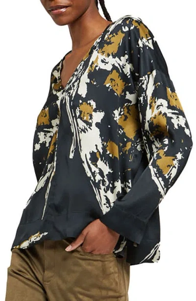 Ottod'ame Viscose Fluid Blouse In Black