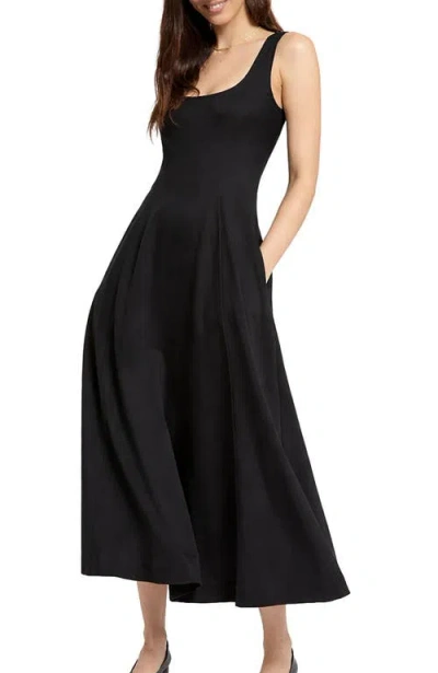Ottod'ame Viscose Long Dress In Black