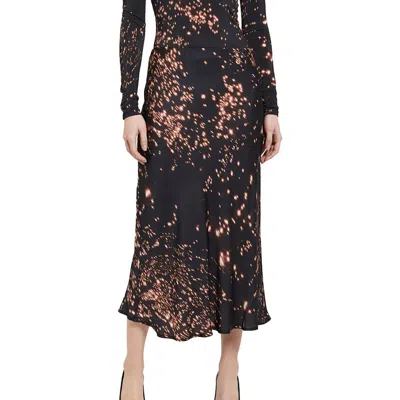 Ottod'ame Viscose Long Skirt In Brown