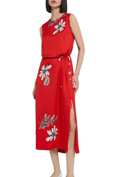 Ottod'ame Viscose Midi Dress In Multi