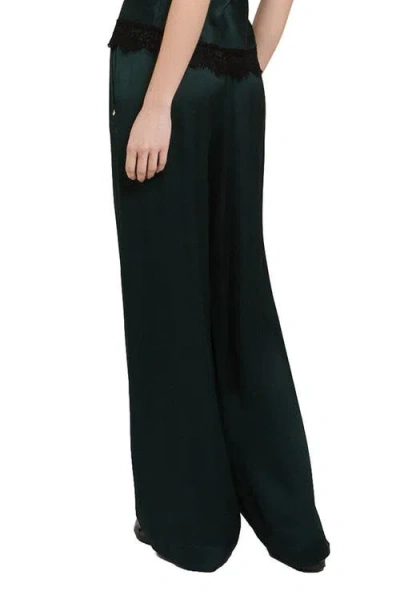 Ottod'ame Viscose Palazzo Trousers In Green