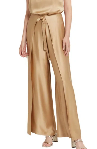 Ottod'ame Viscose Sarong Trousers In Brown