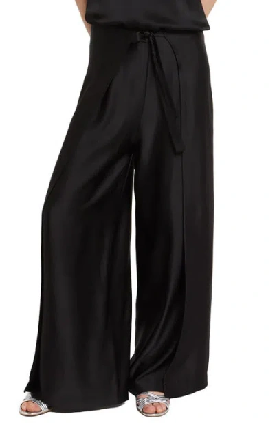 Ottod'ame Viscose Sarong Trousers In Black