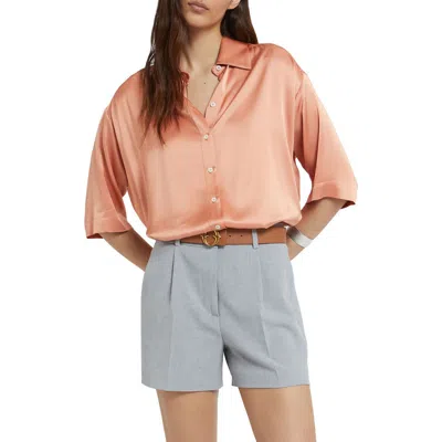 Ottod'ame Viscose Shirt In Orange