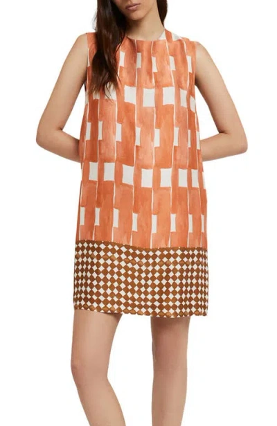 Ottod'ame Viscose Short Dress In Orange