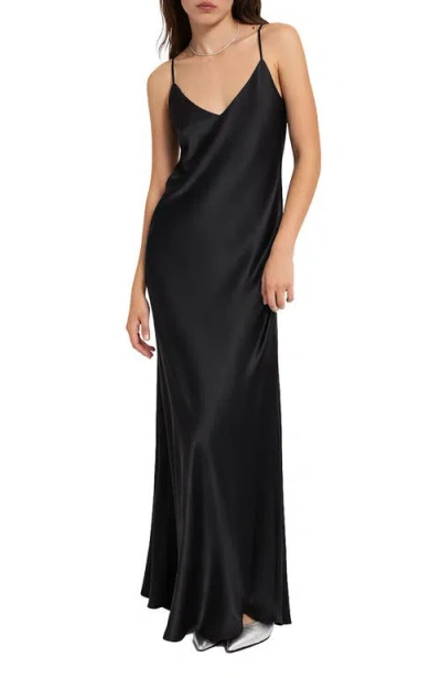 Ottod'ame Viscose Slip Dress In Black