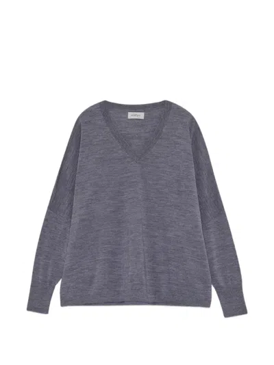 Ottod'ame V-neck Drop-shoulder Knit In Multi