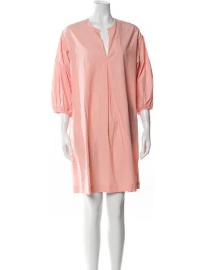 Pre-owned Ottod'ame V-neck Mini Dress In Pink
