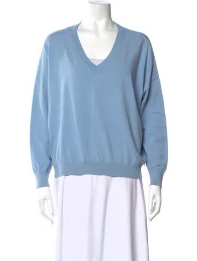 Pre-owned Ottod'ame V-neck Sweater In Blue