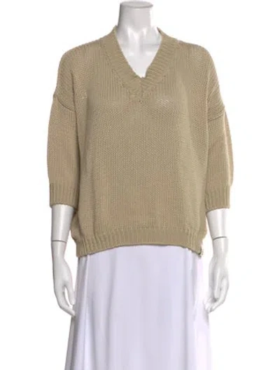 Pre-owned Ottod'ame V-neck Sweater In Neutral