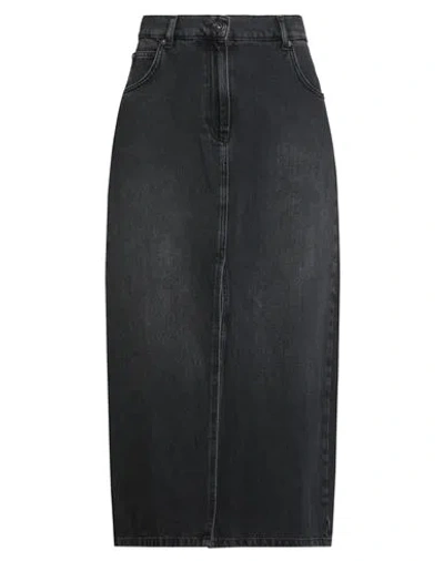 Ottod'ame We Love Denim Woman Denim Skirt Charcoal Size 12 Cotton