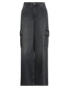 Ottod'ame We Love Denim Woman Jeans Charcoal Size 31 Cotton In Black