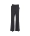 Ottod'ame Pinstriped Wide-leg Palazzo Trousers With High Waist And Tailored Silhouette In Black
