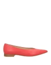Ottod'ame Woman Ballet Flats Coral Size 10 Leather