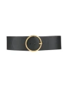 Ottod'ame Woman Belt Black Size M Leather In Black